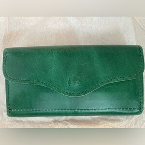 NEW! Portland Leather Goods Large Bozeman Wallet in Cowboy Mint